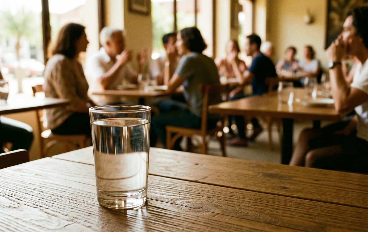 Ambiente de restaurante con enfoque selectivo